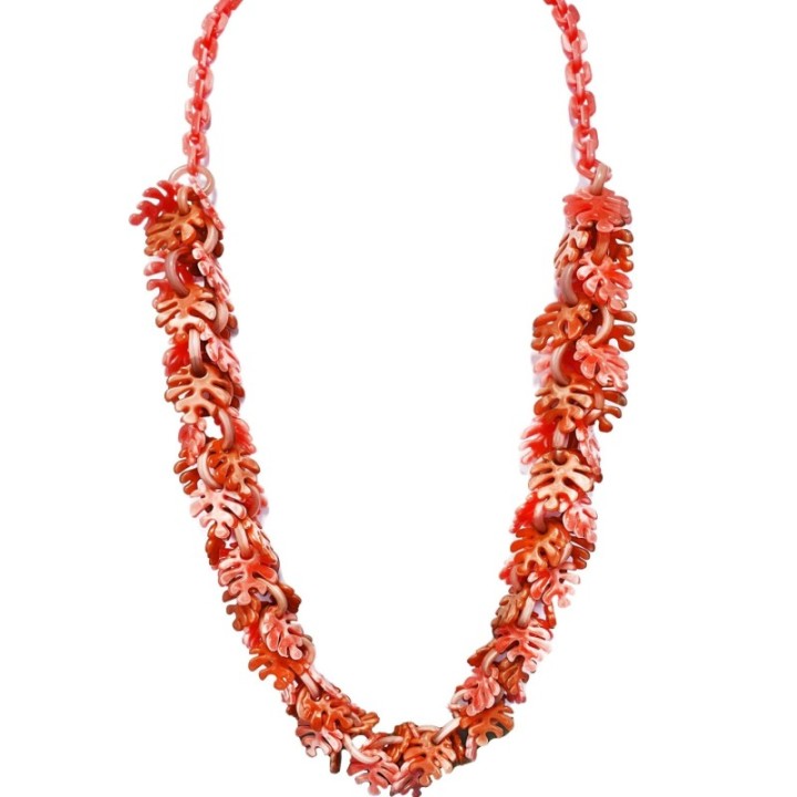 Collana Resina Lunga Corallo Circus