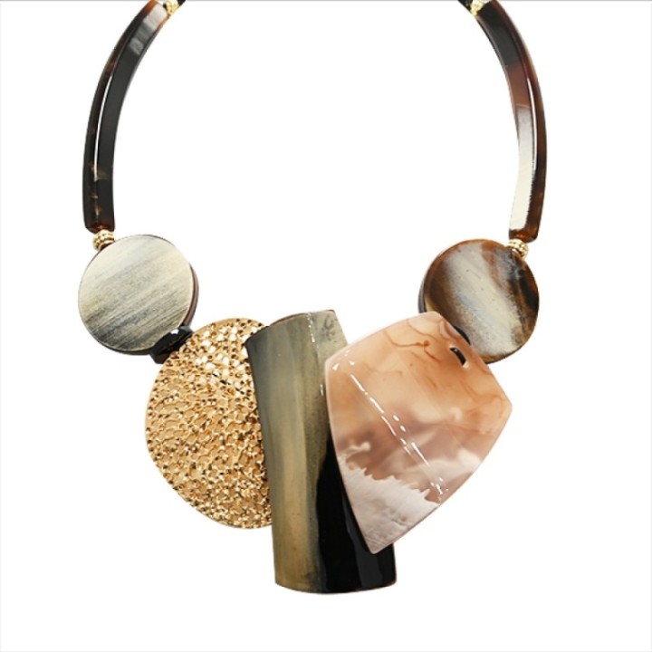 Collier Resina Modern Art Marrone