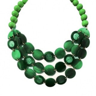 Collier Perline Verde Cascata di Monete