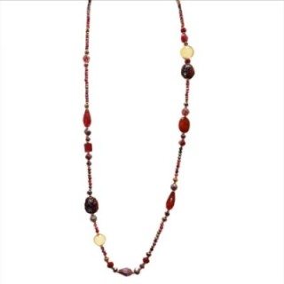 Collana Perline Lunga Harare Rossa