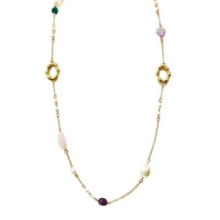 Collana Bijoux Lunga Perle Pietre