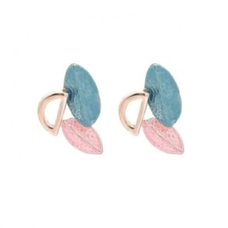 Lobo Bijoux Foglie Smaltato Rosa-Azzurro
