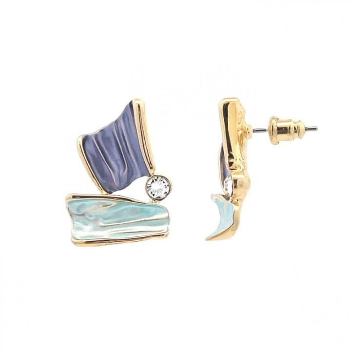 Lobo Bijoux Crystal Smaltato Blu