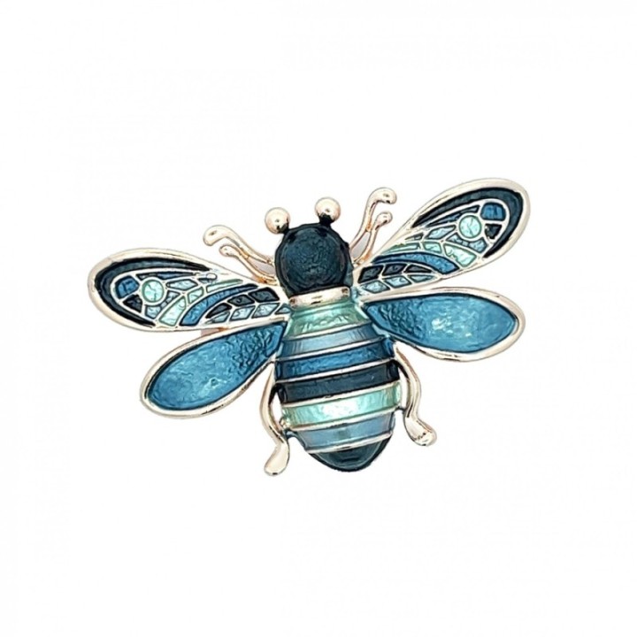 Spilla Calamita Bijoux Ape Smaltata Bluceleste