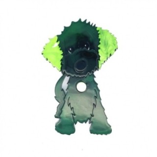 Spilla Cagnolina Affettuosa Verde