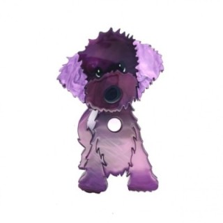 Spilla Cagnolina Affettuosa Viola