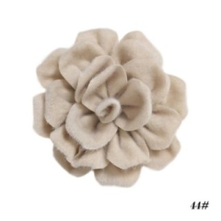 Spilla-Fermaglio 2 in 1 Fior Tessuto Beige