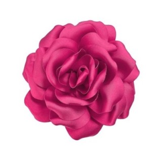 2 in 1 Spilla-Fermaglio Fior Tessuto Fucsia