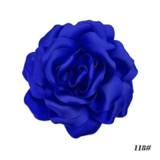 2 in 1 Spilla-Fermaglio Fior Tessuto Blu
