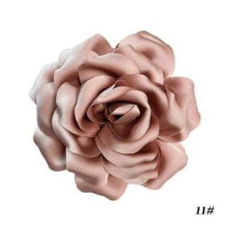 2 in 1 Spilla-Fermaglio Fior Tessuto Rosa Antico
