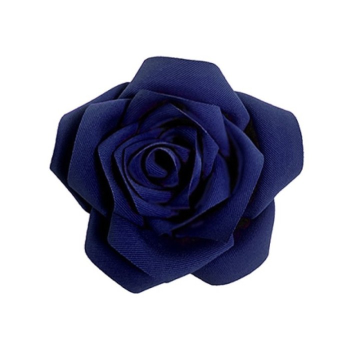 2 in 1 Spilla-Fermaglio Rosa Blu Reale Tessuta