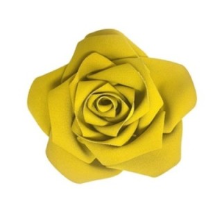 2 in 1 Spilla-Fermaglio Rosa Ocra Tessuta