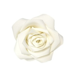 2 in 1 Spilla-Fermaglio Rosa Crema Tessuta
