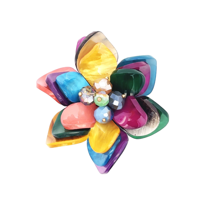 Spilla Bijoux Fiore Resina Carnival
