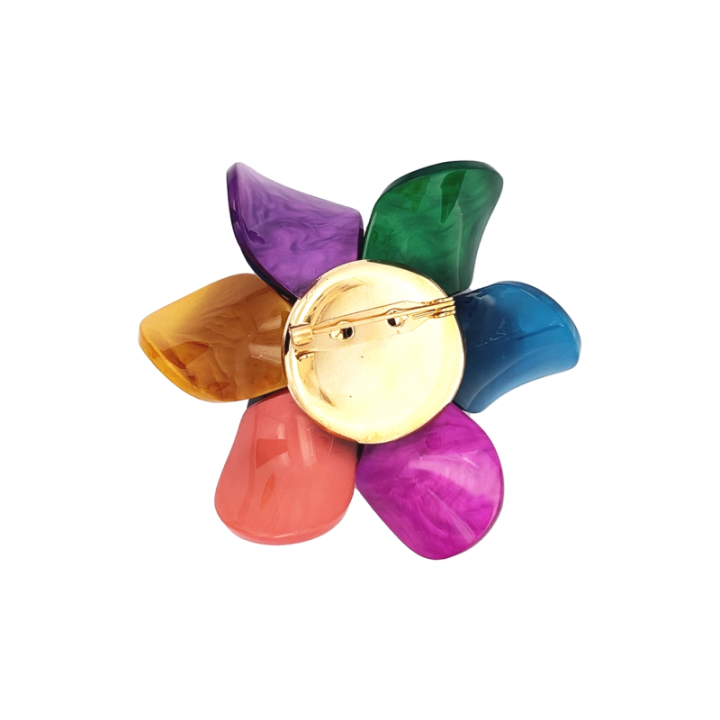 Spilla Bijoux Fiore Resina Carnival