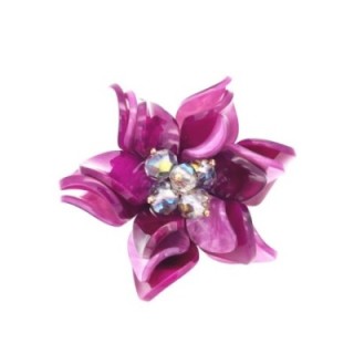 Spilla Bijoux Fiore Resina Fucsia