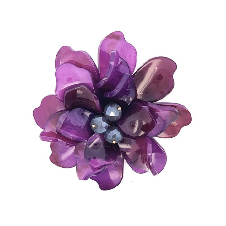Spilla Bijoux Uva in Fiore Viola