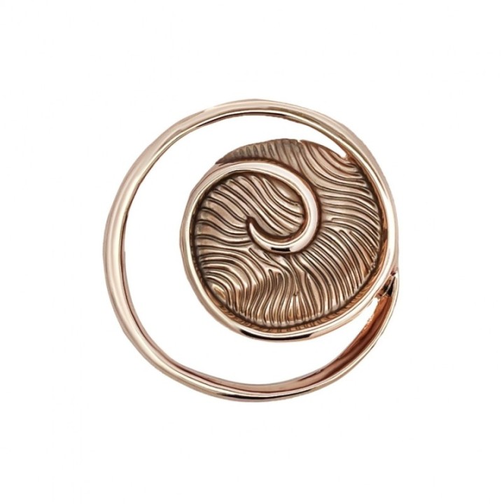 Spilla Bijoux Runa Spirale Caffè