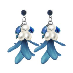 Pendenti Petali Blu Perle...