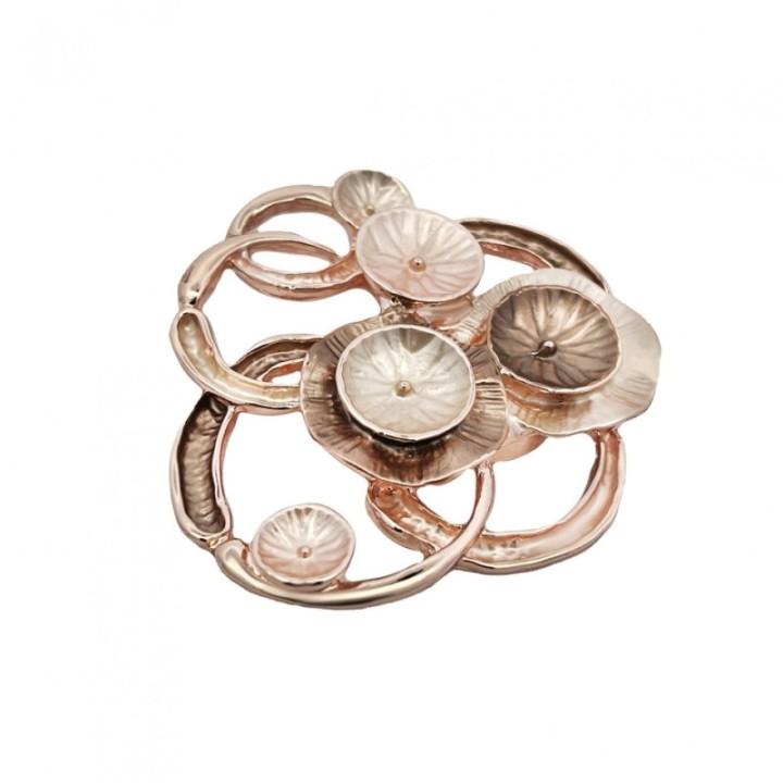 Spilla Bijoux Fiori di Loto Beige