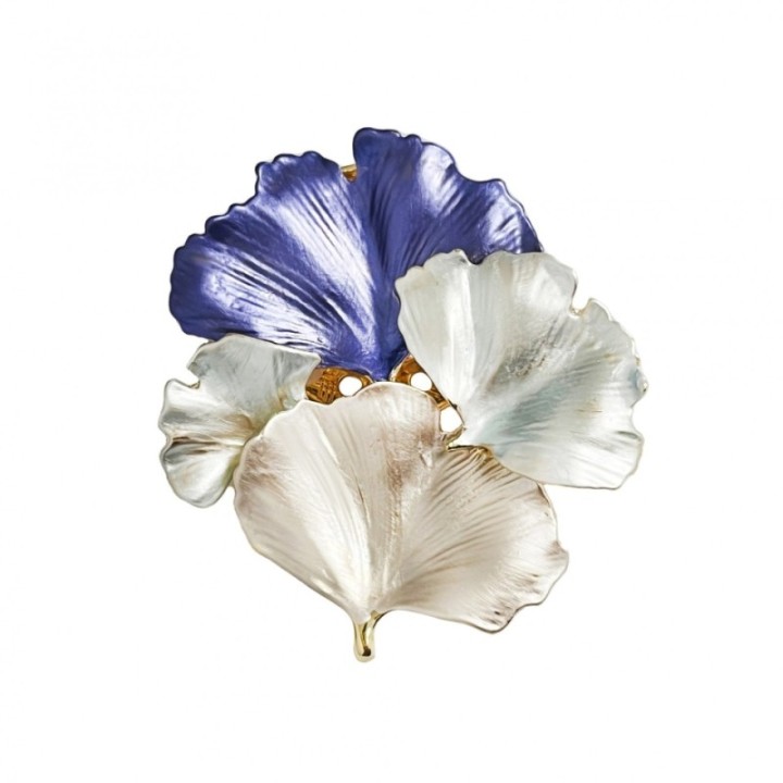 Spilla Bijoux Shell di Foglie Blu