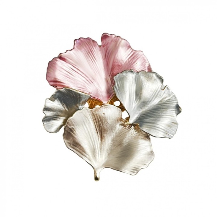 Spilla Bijoux Shell di Foglie Rosa