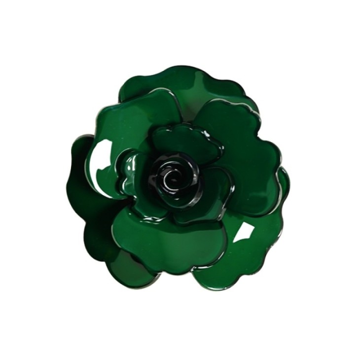Spilla Resina Fiore Verde Bosco