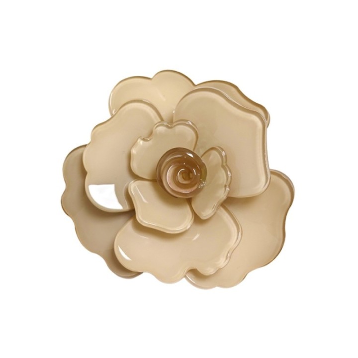 Spilla Resina Fiore Beige