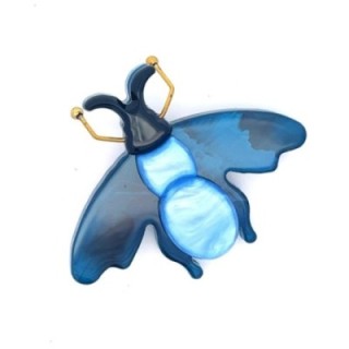 Spilla Resina Ape Sicula Bluceleste