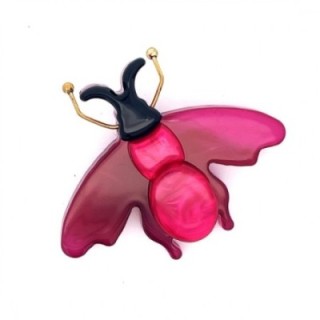 Spilla Resina Ape Sicula Fucsia