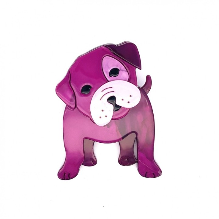 Spilla Resina Can Barry Fucsia