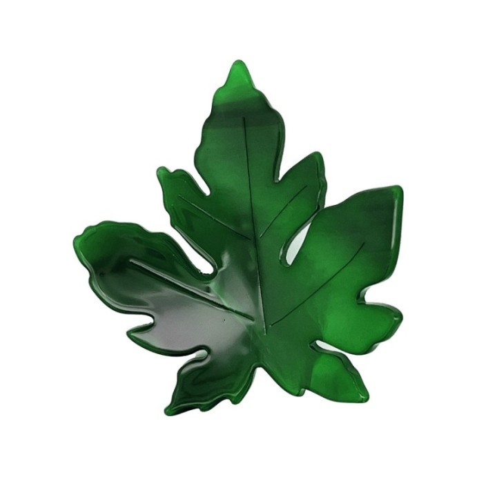 Spilla Resina Foglia d'Acero Verde