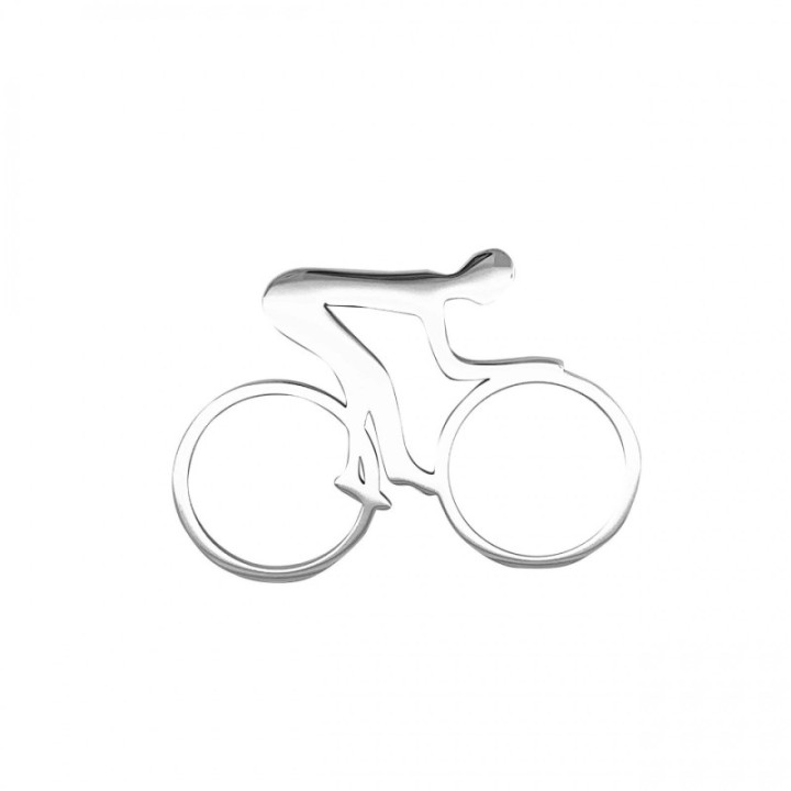 Spilla Bicicletta Acciaio Argentato