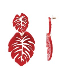 Pendenti Bijoux Foglie Rosso