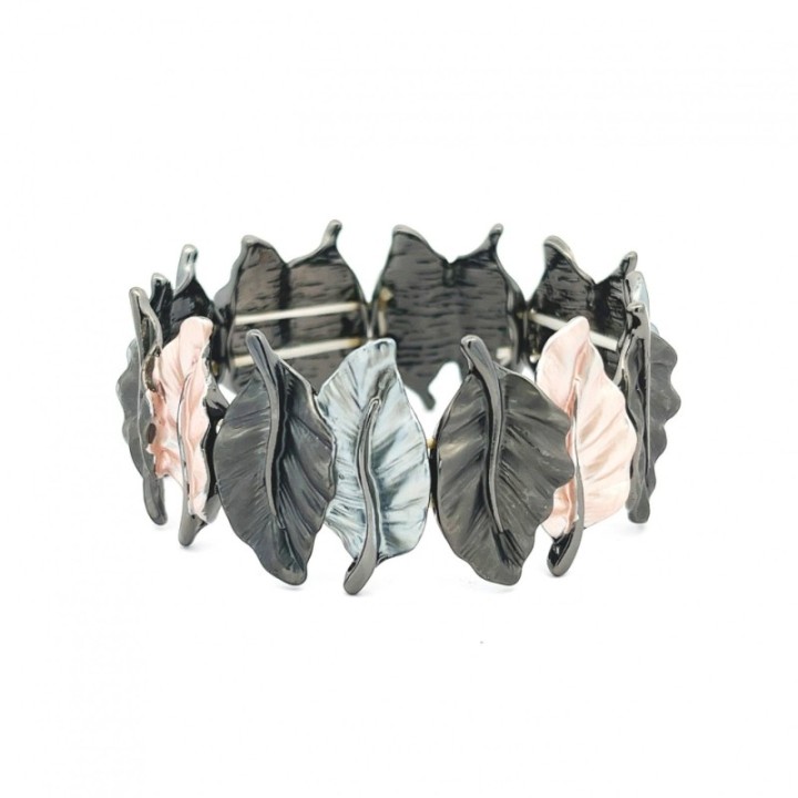 Bracciale Bijoux Elastico Foglie Tricolore IBZ