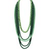 Collana Bijoux Lunga Multi-Filo Perline Verdi