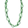 Collana Resina Lunga Catena Intreccio Verde