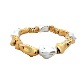 Bracciale Elastico Pepite Bicolore