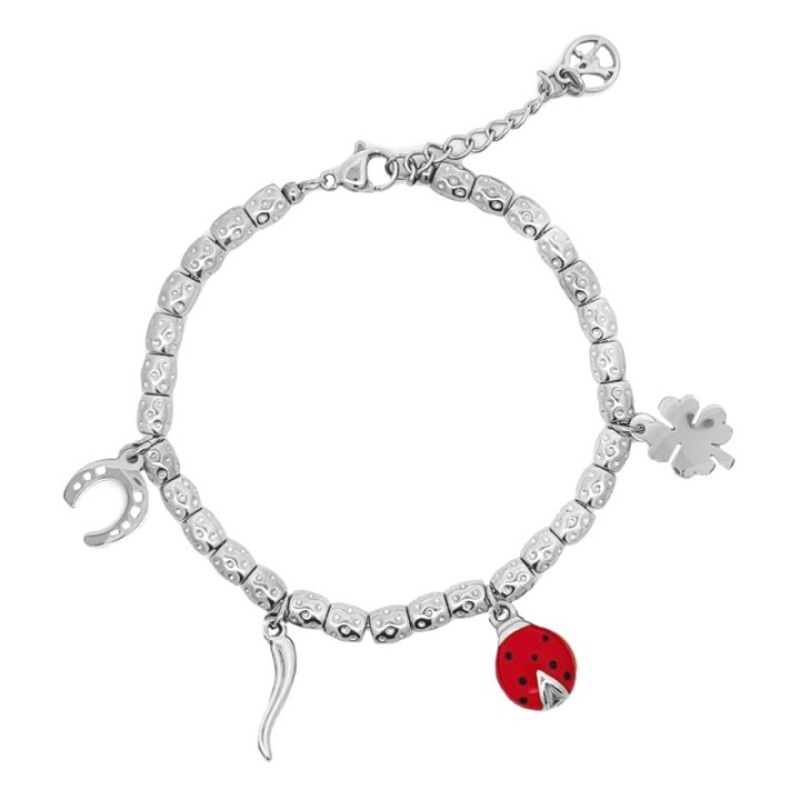 Braccialetto Pepita Giro-Charms Acciaio
