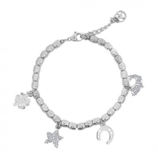 Braccialetto Pepita Giro-Charms Acciaio