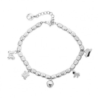 Braccialetto Pepita Giro-Charms Acciaio