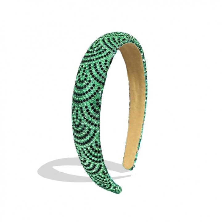 Cerchietto Verde Full Strass