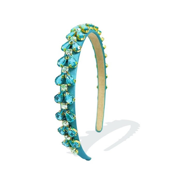 Cerchietto Diamondo Cristalli Azzurri