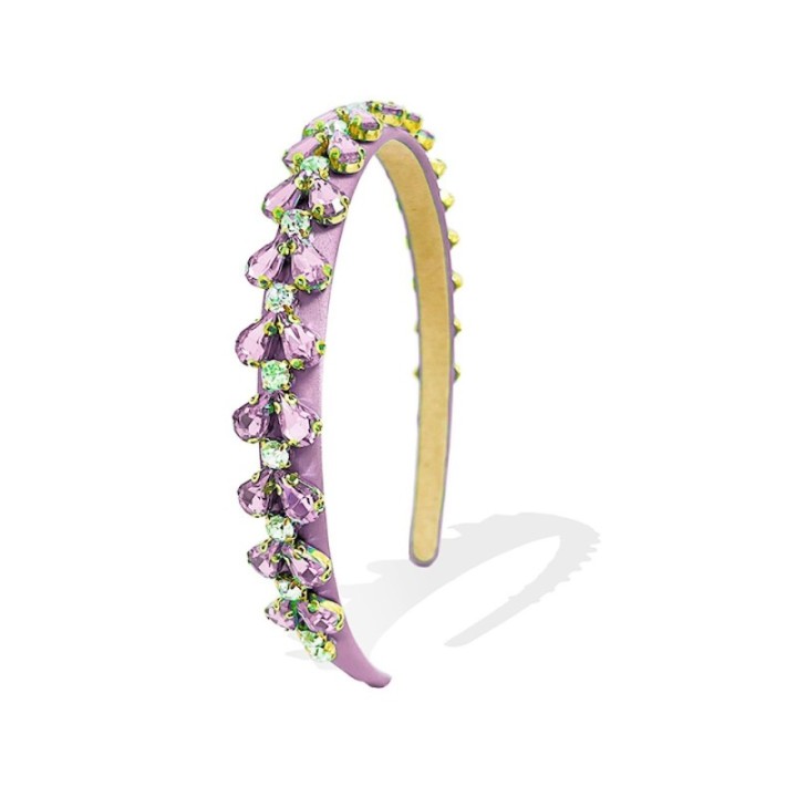 Cerchietto Diamondo Cristalli Lilla