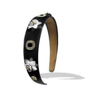 Cerchietto Nero Flower Zirconia