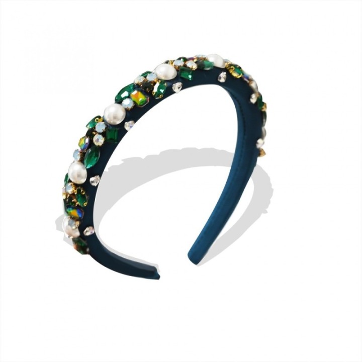 Cerchietto Fantasia di Cristalli Verde