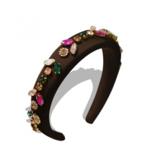 Cerchietto Marrone Fantasia di Cristalli
