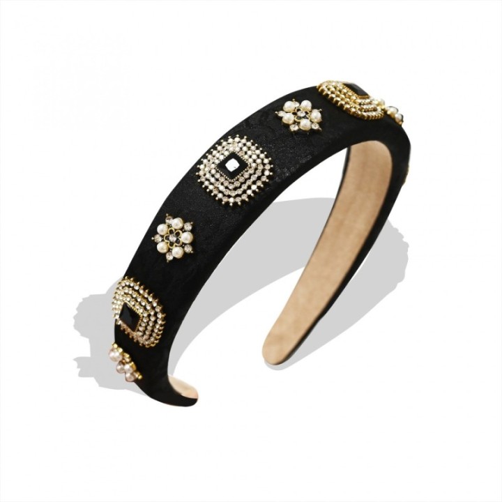 Cerchietto Travel Black Perle-Cristalli