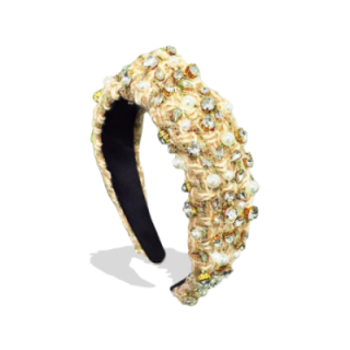Cerchietto Madame Champagne Zirco-Perla
