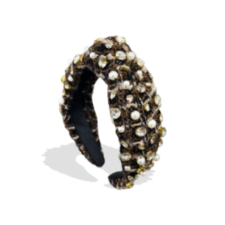 Cerchietto Madame Noir Zirco-Perla